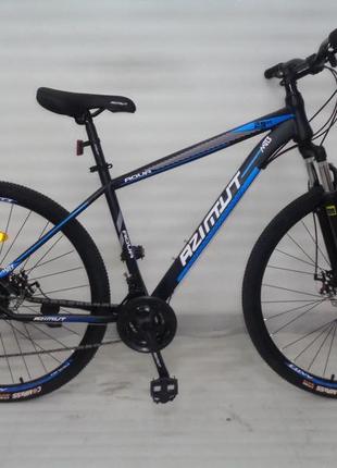 Гірський велосипед azimut aqua 26" gd рама 17 чорно-синій
