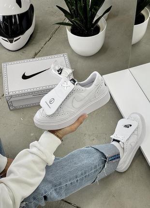 Нереальные женские кроссовки nike kwondo 1 g-dragon peaceminusone triple white белые8 фото