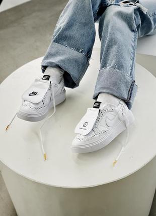 Нереальные женские кроссовки nike kwondo 1 g-dragon peaceminusone triple white белые9 фото