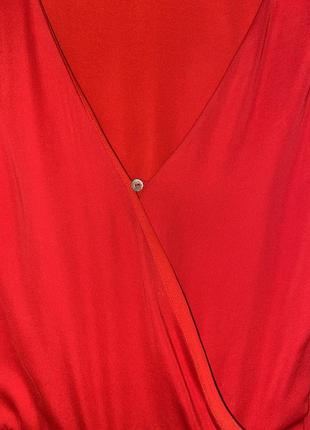 Красный брючный комбинезон палаццо6 фото