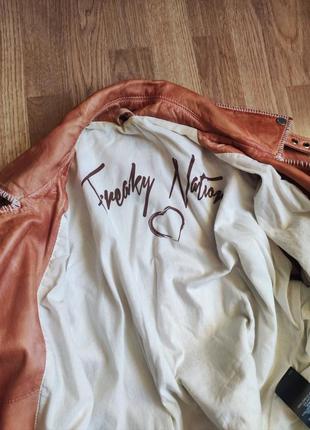 Freaky nation кожаная куртка косуха   германия5 фото