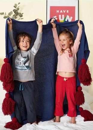 Піжама (лонгслів і штани) для дівчинки lupilu 307131 086-92 см (12-24 months) червоний2 фото