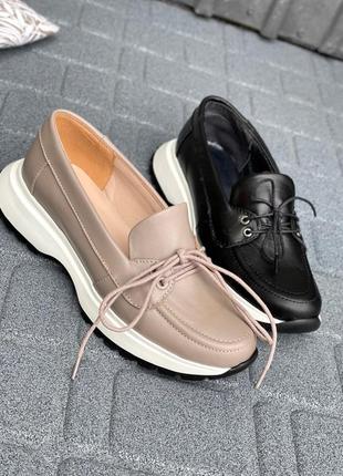 ❤️ шикарные кожаные туфли мокасины