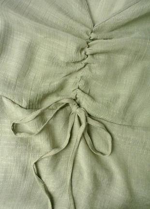 Новая блузка primark оливкового цвета.  размер uk12/eur40 (м/l).8 фото