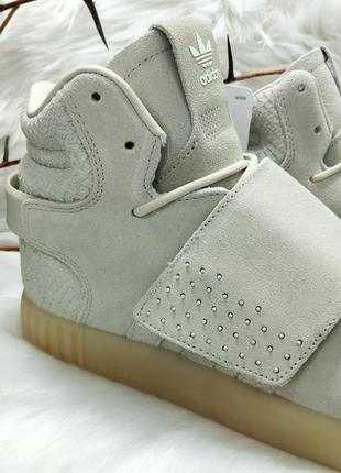 Крутые замшевые кроссовки adidas tubular invader strap ( 41,5 43 43,5 44 45 размер )5 фото