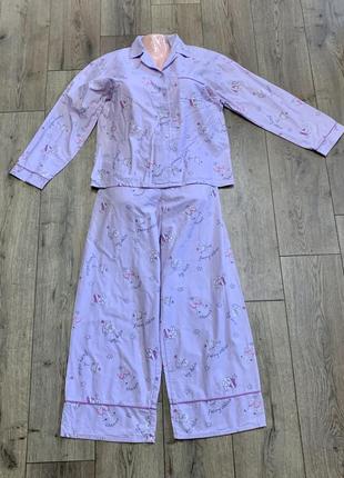 Пижама фланелевая - комплект из двух предметов в романтичный принт love marks&spencer (англия)2 фото