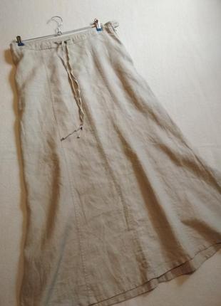 Актуальная льняная юбка-годе, h&m, p. 8-125 фото