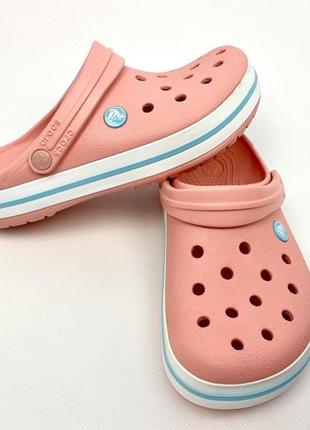 Crocs crocband крокси сабо рожеві для жінок