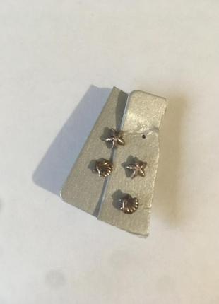 Сережки гвоздик 2 пари