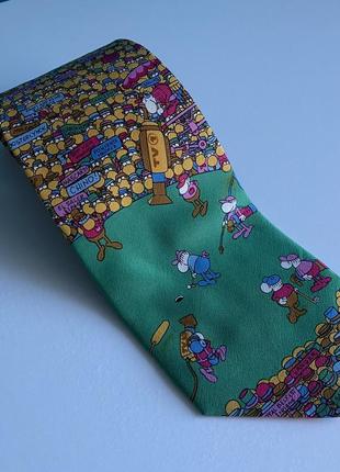 Цікава тематична шовкова краватка1 фото