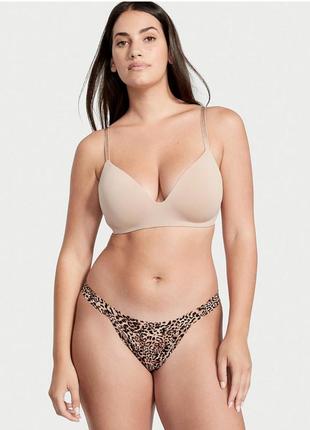 Трусики бікіні леопардові мереживні оригінал victoria’s secret