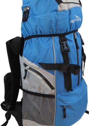 Туристичний, похідний рюкзак 45l adventuridge блакитний із сірим3 фото