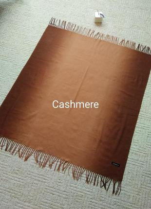 Большой платок платок палантин cashmere кашемир градиент турция, натуральный кашемир, тренд сезона градиент, бежевый коричневый платок палантин