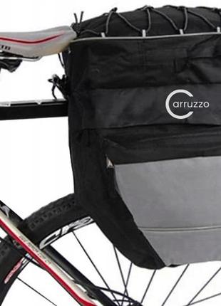 Велосипедна сумка на багажник, велоштани з дощовиком 55l carruzzo2 фото