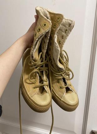 Converse нові, замшеві, натуральний замш бежеві