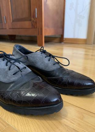 Женские кожаные туфли (оксфорды)