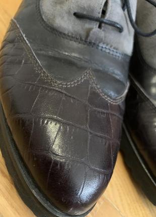 Женские кожаные туфли (оксфорды)