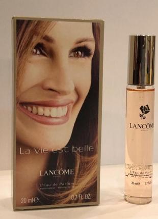 Женский мини-парфюм lancome la vie est belle 20 ml, звеном ла ви эсст бель