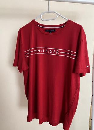 Футболка красного цвета tommy hilfiger