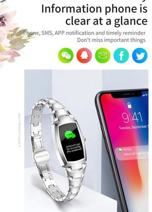 Жіночі сенсорні розумні смартгодинники smart watch pro jer87 сріблясті. фітнес-браслет трекер із тонометром6 фото