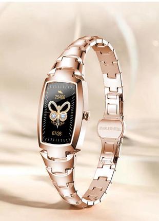 Жіночі сенсорні розумні смартгодинники smart watch pro jer87 сріблясті. фітнес-браслет трекер із тонометром2 фото