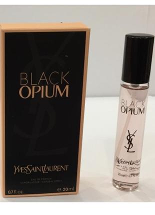 Женский мини-парфюм yves saint laurent black opium 20 ml, ив сен лоран блек ожогов2 фото