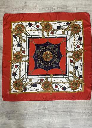 Шелковый платок в стиле hermes