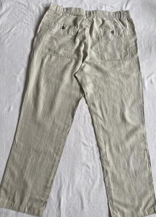Лляні брюки бежевого кольору