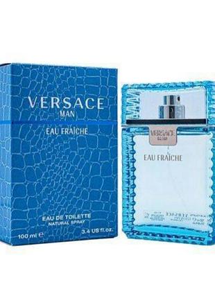 Versace man eau fraiche 100 мл туалетна вода версаче мен еау фреш блакитні духи чоловічі