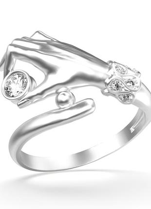 Золотое кольцо с бриллиантами 0,17 карат. белое золото1 фото