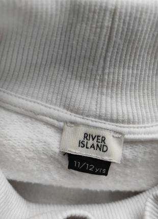 Трикотажный свитшот толстовка с начёсом и принтом на 11-12 лет от river island5 фото