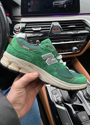 Мужские кроссовки new balance 2002r green beige 41-42-43-44