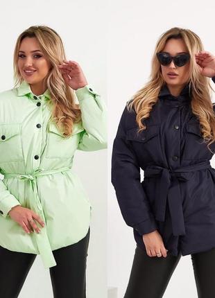 4 цвета куртка рубашка с поясом