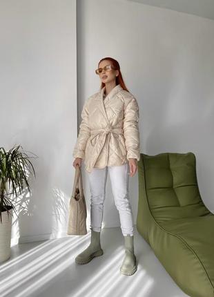 Куртка кимоно весна, беж, белый, голубой, черный, капучино3 фото