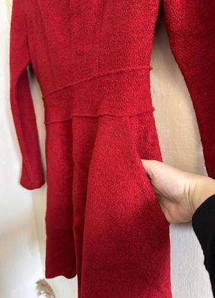 Червона сукня з шерсті2 фото