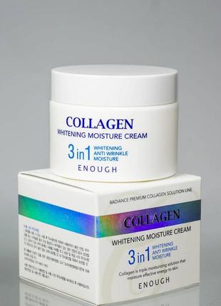 Увлажняющий крем для лица с коллагеном 3 в 1 enough collagen whitening moisture cream 3 in 1