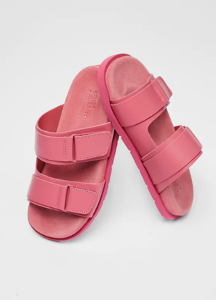 Шкіряні шльопанці босоніжки zara 2