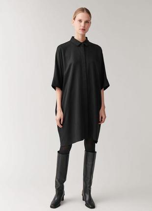 Брендовое, оверсайз, свободного кроя, натуральное  платье рубашка & other stories