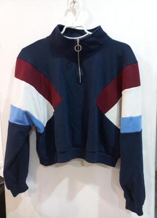 Кофта оверсайз на флисе,широкий рукав