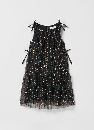 Платье с пайетками zara