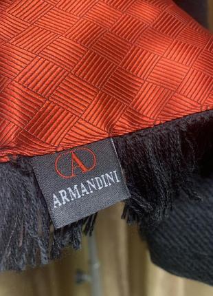 Мужской двухсторонний шарф armandini шелк акрил италия6 фото