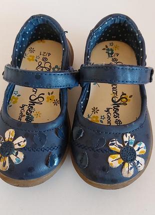 Кожаные сандалии, босоножки, туфельки george 12.5см