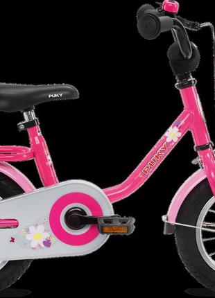 Дитячий велосипед 2-х колісний 12'' від 3-х років (зростання 95 - 120 см) puky steel 12 сталевий рожевий2 фото