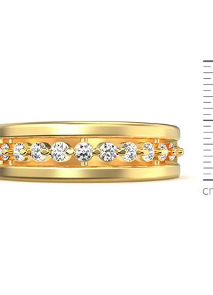 Золотое кольцо с бриллиантами 0,17 карат. желтое золото4 фото