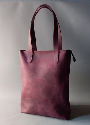 Женская кожаная сумка, кожаная сумка на плече, кожаная сумка шопер, сумка шоппер