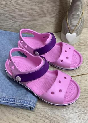 Детские сандалии кроксы crocs crocband sandal kids 12856-6ai