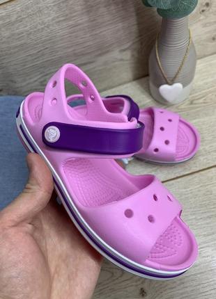 Детские сандалии кроксы crocs crocband sandal kids 12856-6ai4 фото