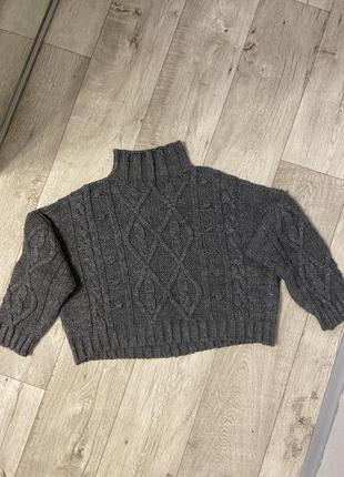 Объемный свитер из шерсти, альпака, с люрексом размер 46/481 фото