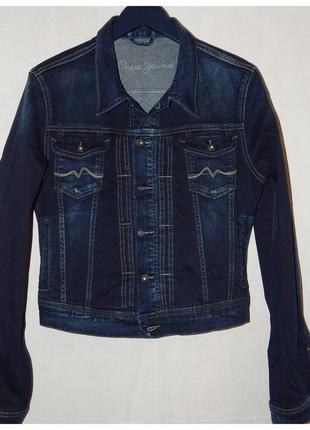 Куртка джинсова з темного деніму pepe jeans (mod. mikas)
