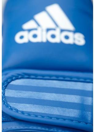 Перчатки для карате adidas накладки wkf синие с защитой большого пальца специальный японский пу кожзам3 фото